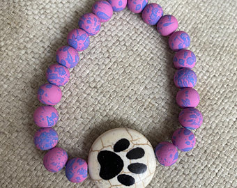 bracelet with a paw print