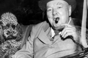 Winston Churchill and his dog