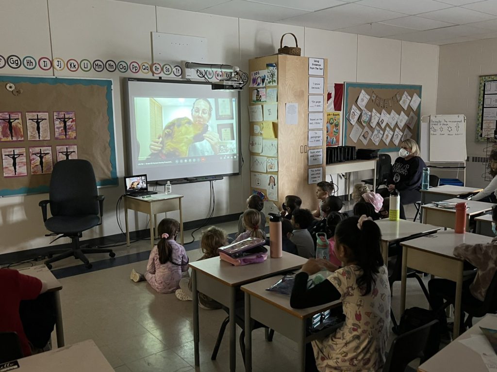 classroom learning about humane education